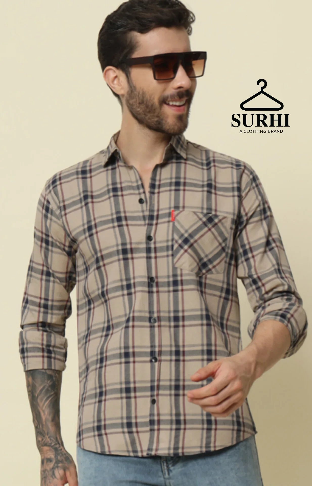 New Men's Check Design Bold & Stylish Check Shirt Collection Trendy & Fashionable Designs - Surhi