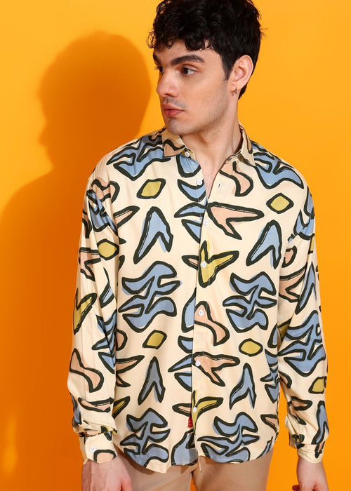 Abstract Print Multicolor Shirt.