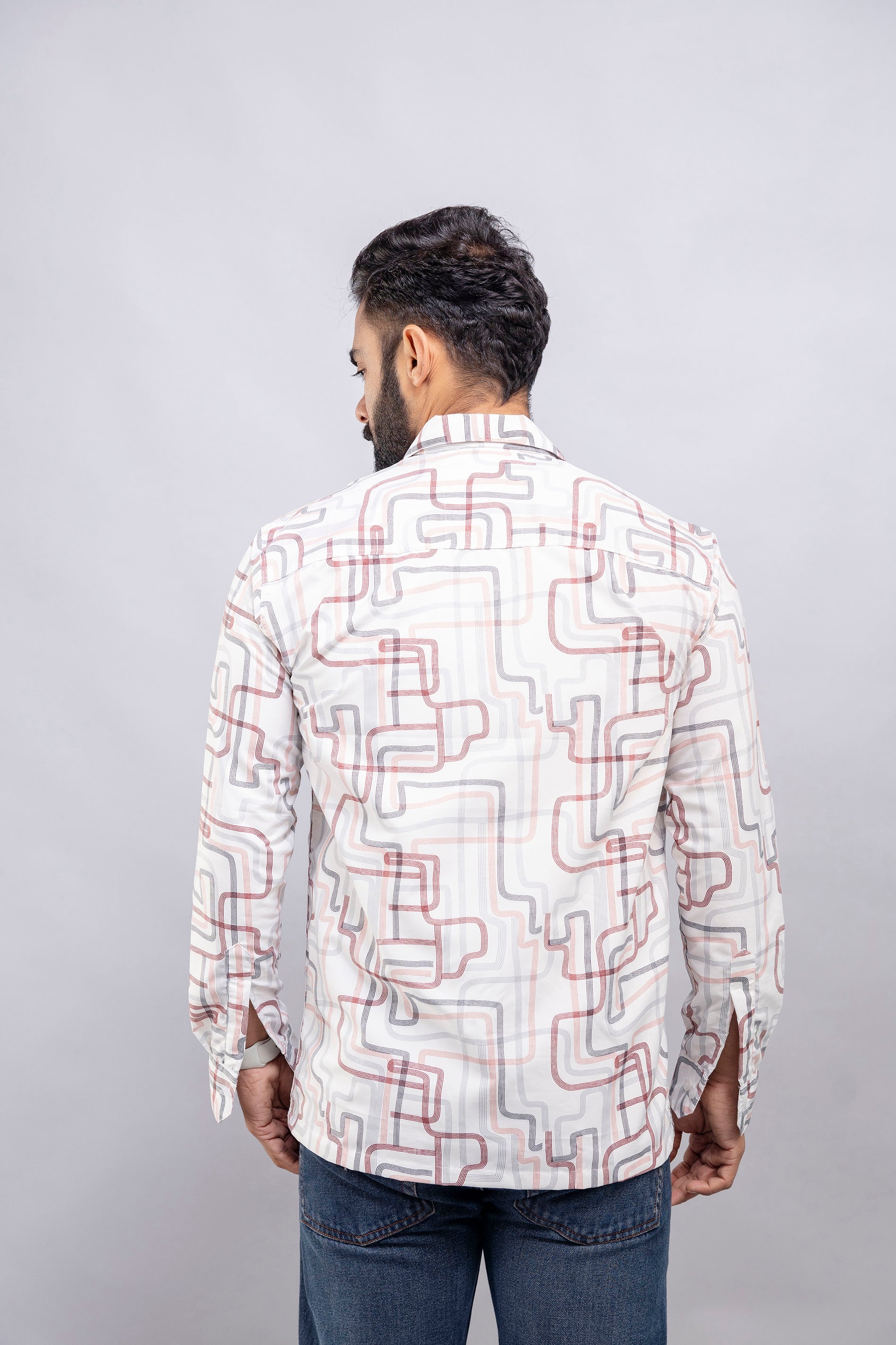 Graphic Print Zip Pink Shirt