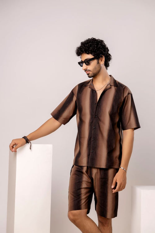 Shaddy Print Brown Co-Ords.