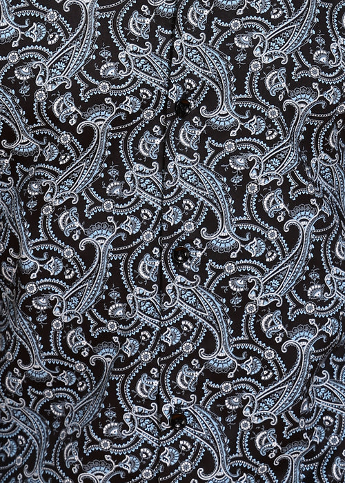 Black Ethnic motif Printed  Casual Shirt For Men