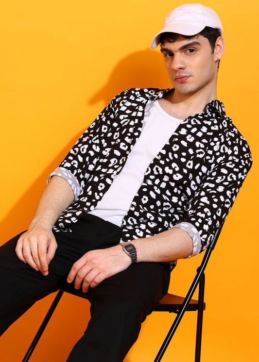 Animal Print Black And White Shirt.